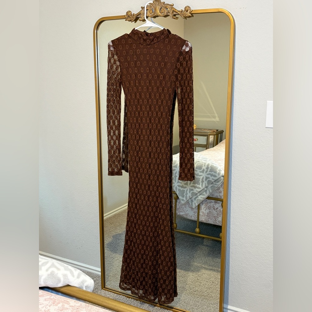 Bardot Brown Lace Dress